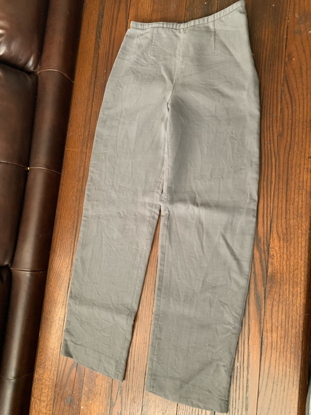 Women Casual Straight-Leg Pants in Light Gray